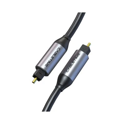 Καλώδιο ήχου Toslink CABLETIME CT-AV380-P04GN, gold plated, 5mm, 3m, μαύρο Καλώδιο ήχου Toslink CABLETIME CT-AV380-P04GN, gold plated, 5mm, 3m, μαύρο