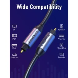 Καλώδιο ήχου Toslink CABLETIME CT-AV380-P04GN, gold plated, 5mm, 3m, μαύρο
