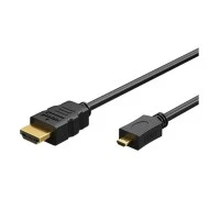 Καλώδιο GOOBAY 53787 HDMI σε HDMI Micro με Ethernet 4K μαύρο μήκους 5m