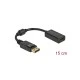 Αντάπτορας DELOCK DisplayPort σε HDMI 61011, 1080p Passive, 15cm, μαύρος