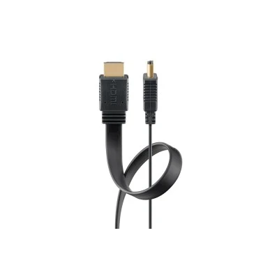 Καλώδιο GOOBAY HDMI 2.0 με Ethernet 61281, flat, 18Gbit/s, 4K, 5m, μαύρο