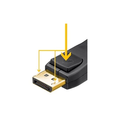 Καλώδιο Goobay DisplayPort 61696, 8K/60Hz, 32.4 Gbit/s, 1m, μαύρο