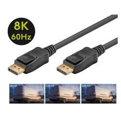 Καλώδιο Goobay DisplayPort 61696, 8K/60Hz, 32.4 Gbit/s, 1m, μαύρο