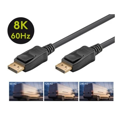 Καλώδιο Goobay DisplayPort 61698, 8K/60Hz, 32.4 Gbit/s, 3m, μαύρο