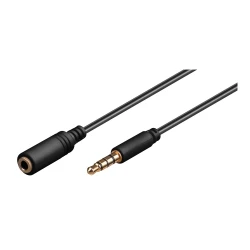Προέκταση καλωδίου ήχου 3.5mm GOOBAY 62481, 4 pin stereo, CU, 5m, μαύρο Προέκταση καλωδίου ήχου 3.5mm GOOBAY 62481, 4 pin stereo, CU, 5m, μαύρο