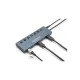 DELOCK USB-C hub 63410 με διακόπτες, 7x θυρών, 5Gbps, 20W, USB-C σύνδεση, μπλε