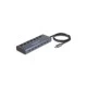 DELOCK USB-C hub 63410 με διακόπτες, 7x θυρών, 5Gbps, 20W, USB-C σύνδεση, μπλε