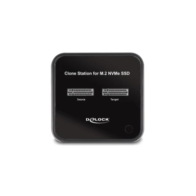 DELOCK docking station 64177, clone function, 2x M.2 NVMe 10 Gbps, μαύρο