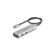  USB-C hub DELOCK 64230 2x USB/2x USB-C θύρες με γρήγορη μεταφορά δεδομένων 10 Gbps σε γκρι χρώμα