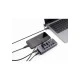 DELOCK USB hub 64248 με διακόπτες, 5x θυρών, 5Gbps, USB/USB-C σύνδεση, γκρι