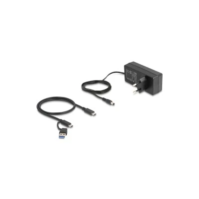 DELOCK USB hub 64248 με διακόπτες, 5x θυρών, 5Gbps, USB/USB-C σύνδεση, γκρι