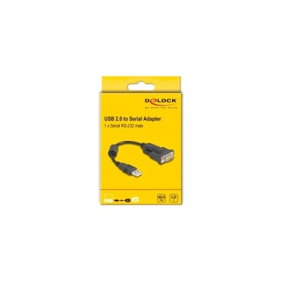 DELOCK αντάπορας USB σε RS-232 64276, 460.8Kbps, 0.25m, μαύρος DELOCK αντάπορας USB σε RS-232 64276, 460.8Kbps, 0.25m, μαύρος
