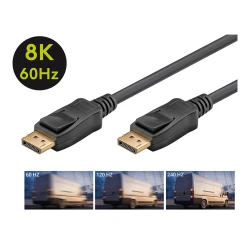 Καλώδιο Goobay DisplayPort 64797, 8K/60Hz, 32.4 Gbps, 1m, μαύρο