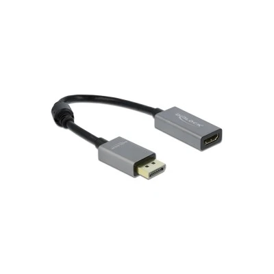 Αντάπτορας DisplayPort 1.4 σε HDMI DELOCK με ανάλυση οθόνης 4K HDR active σε γκρι χρώμα