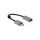 Αντάπτορας DisplayPort 1.4 σε HDMI DELOCK με ανάλυση οθόνης 4K HDR active σε γκρι χρώμα