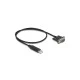 DELOCK καλώδιο USB σε RS-232 66461, 921.6Kbps, 50cm, μαύρο