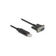 DELOCK καλώδιο USB σε RS-232 66461, 921.6Kbps, 50cm, μαύρο