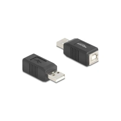 DELOCK αντάπτορας USB σε USB Type B 67202, 480Mbps, μαύρος