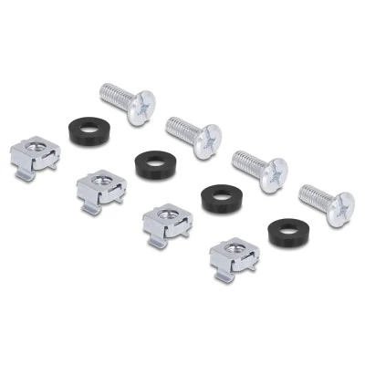 DELOCK σετ βάσεις τοποθέτησης για rack 67281, μαύρο, 2τμχ