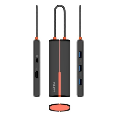 LDNIO docking station DS-25H, 5 θυρών, USB-C σύνδεση, 4K, 100W PD, μαύρο LDNIO docking station DS-25H, 5 θυρών, USB-C σύνδεση, 4K, 100W PD, μαύρο