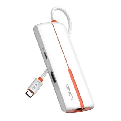 LDNIO docking station DS-26H, 6 θυρών, USB-C σύνδεση, 4K, 100W PD, λευκό LDNIO docking station DS-26H, 6 θυρών, USB-C σύνδεση, 4K, 100W PD, λευκό