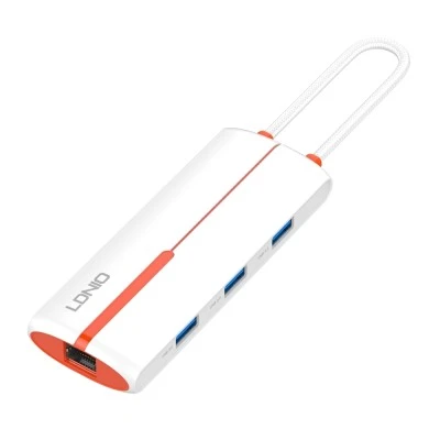 LDNIO docking station DS-26H, 6 θυρών, USB-C σύνδεση, 4K, 100W PD, λευκό LDNIO docking station DS-26H, 6 θυρών, USB-C σύνδεση, 4K, 100W PD, λευκό