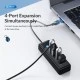ORICO USB hub PW4U-C3, 4x θυρών, USB 3.0, 5Gbps, USB-C σύνδεση, μαύρο ORICO USB hub PW4U-C3, 4x θυρών, USB 3.0, 5Gbps, USB-C σύνδεση, μαύρο