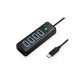 ORICO USB hub PW4U-C3, 4x θυρών, USB 3.0, 5Gbps, USB-C σύνδεση, μαύρο ORICO USB hub PW4U-C3, 4x θυρών, USB 3.0, 5Gbps, USB-C σύνδεση, μαύρο