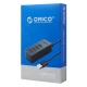 ORICO USB hub W5P-U2, 4x θυρών, USB 2.0, 480Mbps, USB σύνδεση, 1m καλώδιο, μαύρο