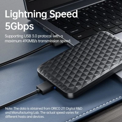 ORICO θήκη για 2.5" SATA HDD/SSD 2520U3-V1, 5Gbps, μαύρη ORICO θήκη για 2.5" SATA HDD/SSD 2520U3-V1, 5Gbps, μαύρη