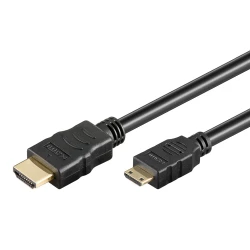Καλώδιο GOOBAY mini HDMI σε HDMI 74082 με Ethernet, 4K/60Hz, 18 Gbps, 1.5m, μαύρο Καλώδιο GOOBAY mini HDMI σε HDMI 74082 με Ethernet, 4K/60Hz, 18 Gbps, 1.5m, μαύρο