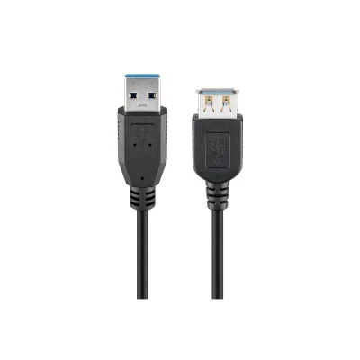 GOOBAY καλώδιο προέκτασης USB 74149, 5Gbps, USB 3.0, 15W, 2m, μαύρο