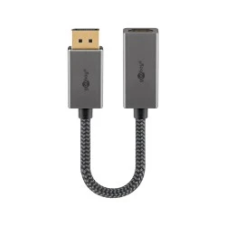 Αντάπτορας GOOBAY DisplayPort σε HDMI 75271, 4K/60Hz, 0.2m, γκρι