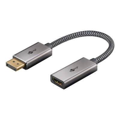 Αντάπτορας GOOBAY DisplayPort σε HDMI 75271, 4K/60Hz, 0.2m, γκρι