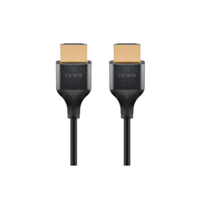 Καλώδιο GOOBAY HDMI 75295 με Ethernet, slim, 4K/60Hz, 18 Gbps, 3m, μαύρο