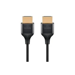 Καλώδιο GOOBAY HDMI 75296 με Ethernet, slim, 4K/60Hz, 18 Gbps, 5m, μαύρο