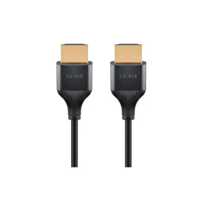 Καλώδιο GOOBAY HDMI 75296 με Ethernet, slim, 4K/60Hz, 18 Gbps, 5m, μαύρο