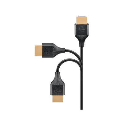 Καλώδιο GOOBAY HDMI 75296 με Ethernet, slim, 4K/60Hz, 18 Gbps, 5m, μαύρο