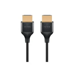 Καλώδιο GOOBAY HDMI 75298 με Ethernet, slim, 8K/60Hz, 48 Gbps, 1m, μαύρο
