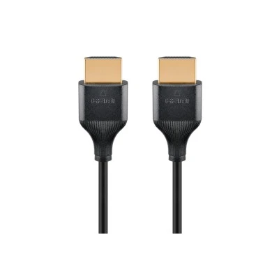 Καλώδιο GOOBAY HDMI 75299 με Ethernet, slim, 8K/60Hz, 48 Gbps, 2m, μαύρο