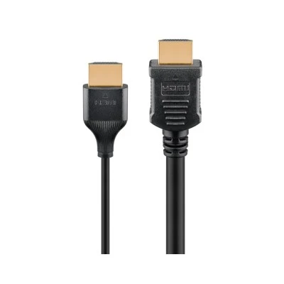 Καλώδιο GOOBAY HDMI 75299 με Ethernet, slim, 8K/60Hz, 48 Gbps, 2m, μαύρο