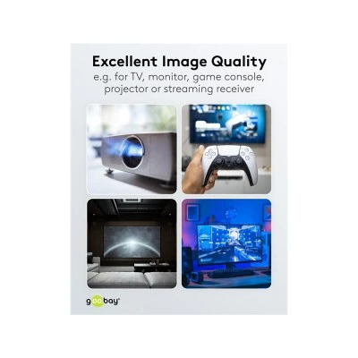 Καλώδιο GOOBAY HDMI 2.1 76274 με Ethernet, 8K/60Hz, 48 Gbps, 10m, μαύρο Καλώδιο GOOBAY HDMI 2.1 76274 με Ethernet, 8K/60Hz, 48 Gbps, 10m, μαύρο