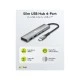 GOOBAY USB hub 76563, 4x θυρών, USB 3.2, 5Gbps, USB-C σύνδεση, γκρι