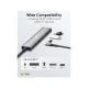 GOOBAY USB hub 76563, 4x θυρών, USB 3.2, 5Gbps, USB-C σύνδεση, γκρι