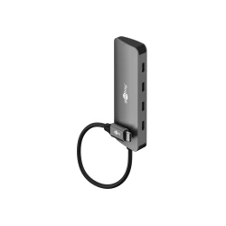 GOOBAY USB hub 76565, 4x θυρών, USB 3.2, 10Gbps, USB-C σύνδεση, γκρι