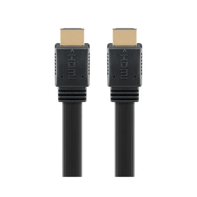 Καλώδιο GOOBAY HDMI 77135 με Ethernet, flat, 8K/60Hz, 48 Gbps, 2m, μαύρο