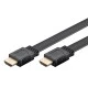 Καλώδιο GOOBAY HDMI 77135 με Ethernet, flat, 8K/60Hz, 48 Gbps, 2m, μαύρο