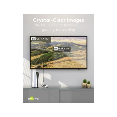 Καλώδιο Goobay DisplayPort 77442, 8K/120Hz, 40 Gbps, 1m, μαύρο