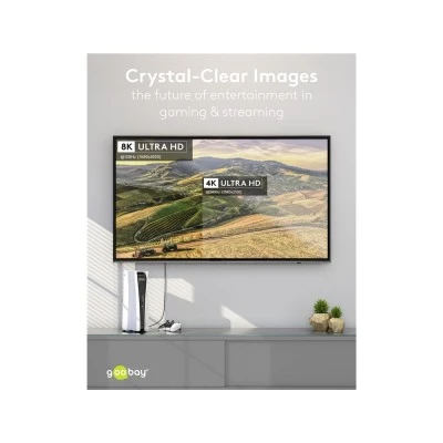 Καλώδιο Goobay DisplayPort 77443, 8K/120Hz, 40 Gbps, 2m, μαύρο Καλώδιο Goobay DisplayPort 77443, 8K/120Hz, 40 Gbps, 2m, μαύρο