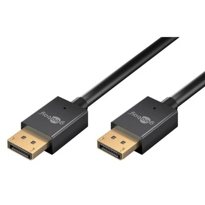 Καλώδιο Goobay DisplayPort 77443, 8K/120Hz, 40 Gbps, 2m, μαύρο Καλώδιο Goobay DisplayPort 77443, 8K/120Hz, 40 Gbps, 2m, μαύρο